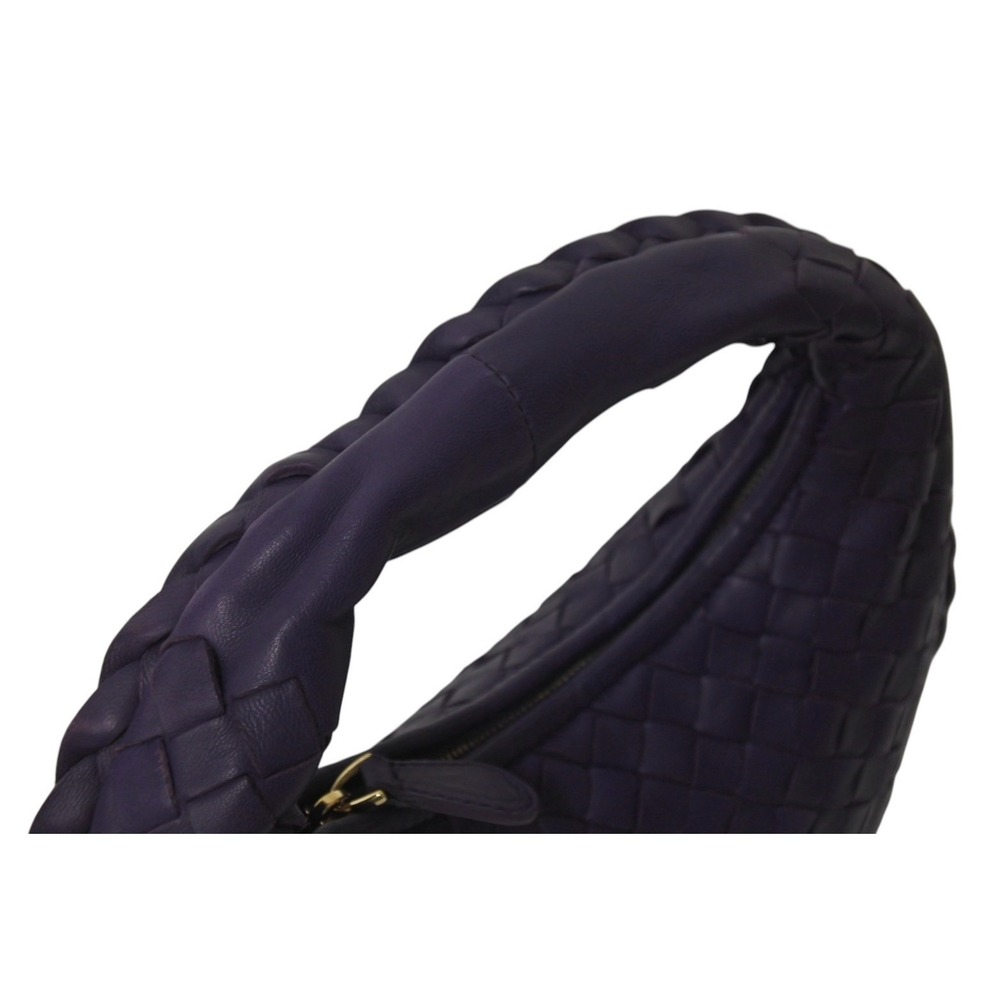 BOTTEGA VENETA Intrecciato Hobo Handbag Purple Leather - Picture 5 of 9